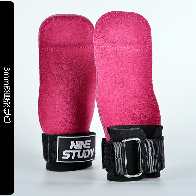 引体向上助力带硬拉撸铁健身手套护掌单杠防脱手腕带卧推拉背护腕