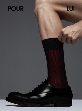 璞履 秩序系列 男士埃及棉黑红色袜子礼盒套组  POUR LUI SKS105