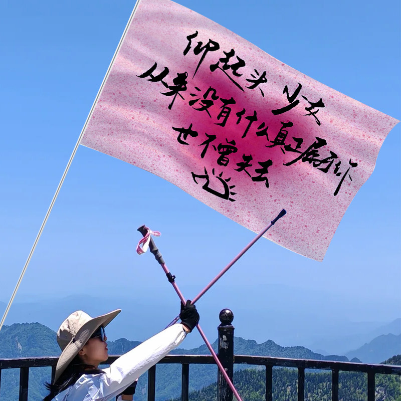 赵雷应援大旗草莓刺猬音乐节演唱会民谣旗帜女生户外摇滚旗子定制
