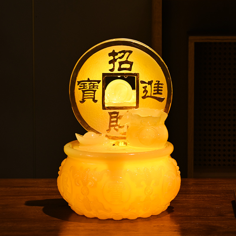 办公室客厅桌流水喷泉摆件循环水