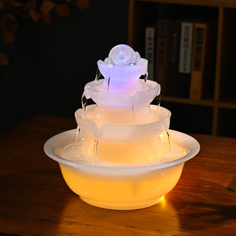 桌面流水摆件招财循环水景鱼缸客厅办公室小众高级感风水轮装饰品,家居饰品,流水摆件,淘宝优惠券,粉丝福利购,淘宝优惠卷