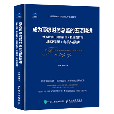成为很好财务总监的五项精进(财务控制+价值管理+投融资管理+战略管理+考核与激励) 人民邮电出版社 平准//李兵 著 财务管理