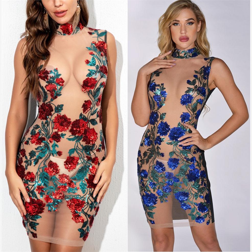 Sleeveless Dress Perspective Women Sexy Dresses Nightclub