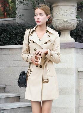 Long Trench Coat Jacket For Women Winter Clothes Windbreaker