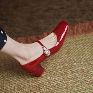 women High heels shoes Mary Jane shoes wedding shoes玛丽珍鞋
