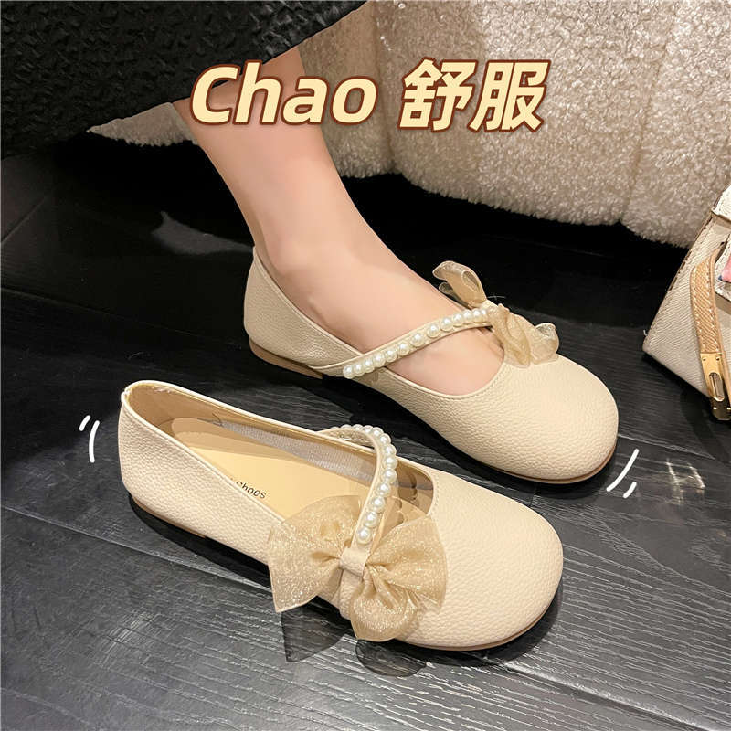 玛丽珍鞋女生2025新款夏季法式软底平底仙女晚风温柔配裙子豆豆鞋
