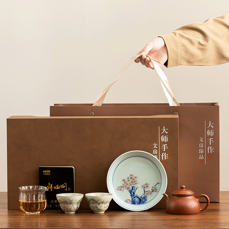 紫砂朱泥壶承 | 双杯梨皮平底套装茶具 × 高档功夫茶具,餐饮具,茶具礼盒,淘宝优惠券,粉丝福利购,淘宝优惠卷