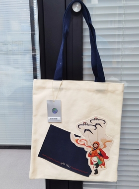 航天文创万户飞天帆布包白色厚布包周边大容量手提袋送女友礼物