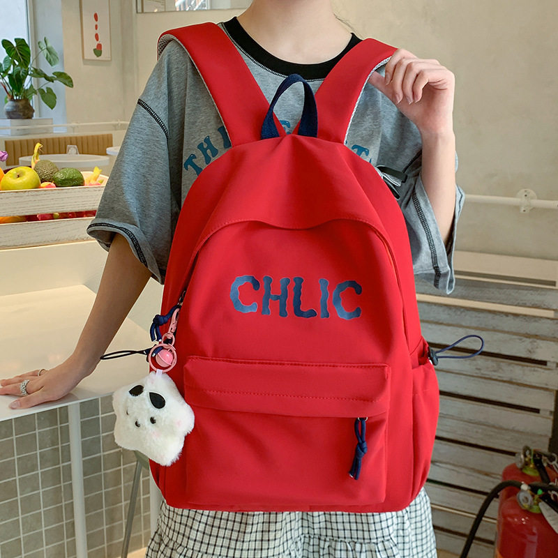 潮牌双肩包男初高中大学生轻便减负书包大容量简约百搭旅行背包