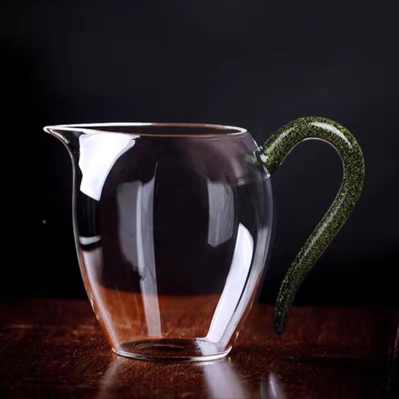 高级道杯草手工日式高档彩把公玻璃加厚耐热分茶器茶SXZ杯海单个