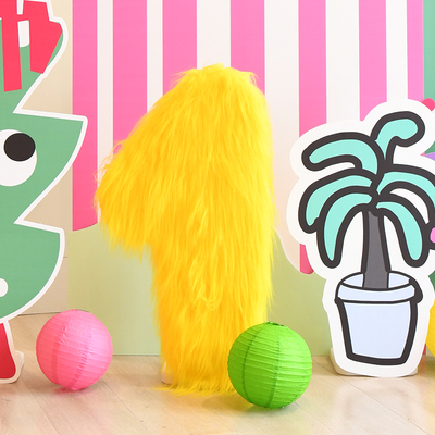 毛绒数字kt板儿童生日场景氛围装饰布置女孩周岁户外拍照道具男孩