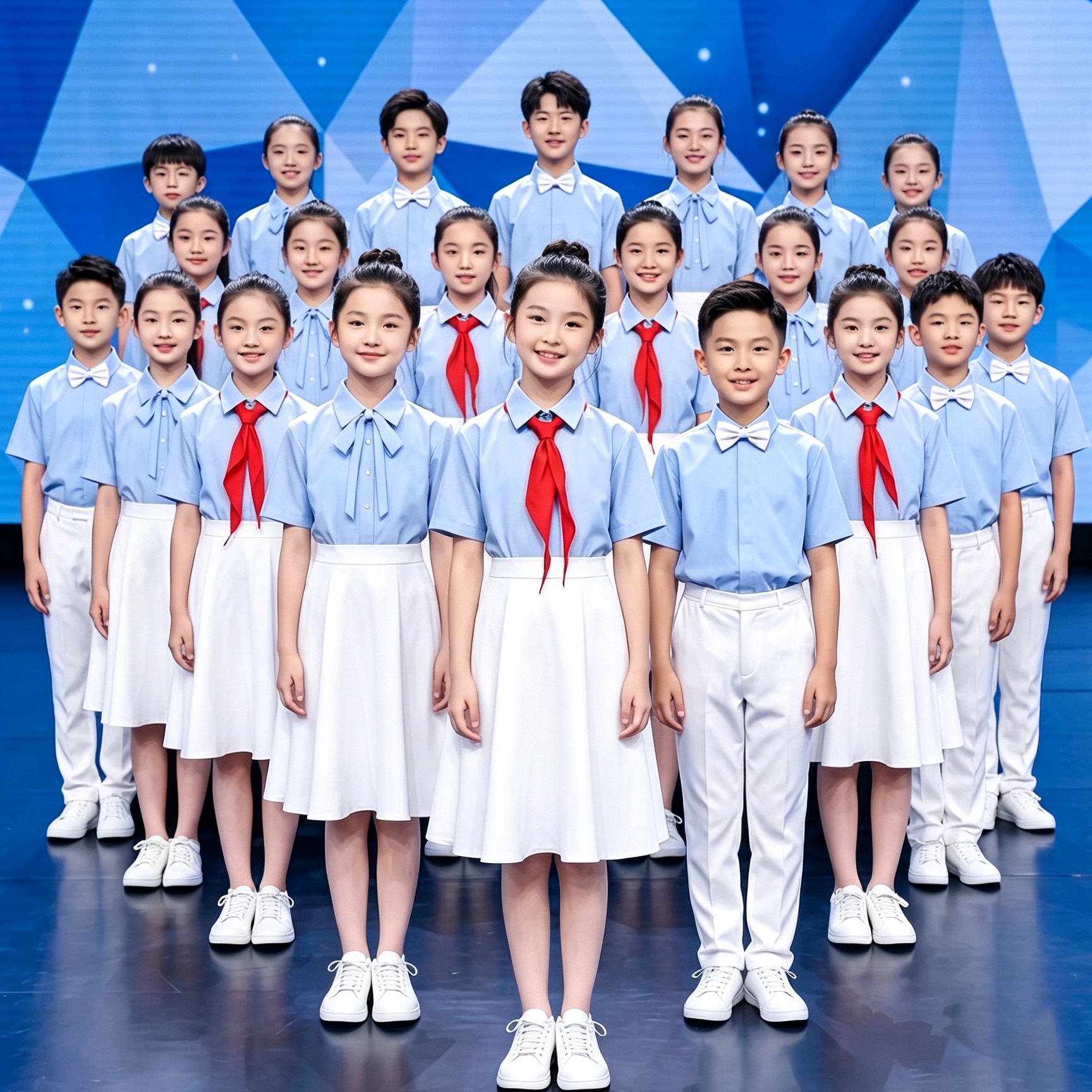 儿童合唱演出服爱祖国朗诵中小学生大合唱团礼服男女童红歌表演服