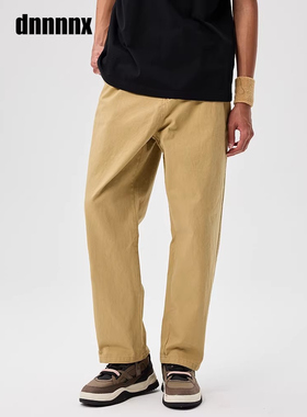 dnnnnx潮牌纯色休闲裤纯棉舒适时尚男女同款国潮宽松简约百搭长裤