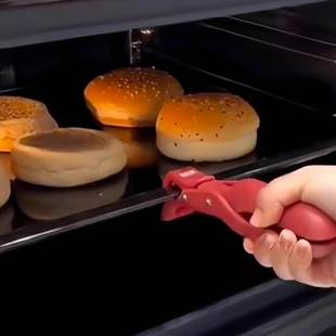 高端厨房硅胶夹子防滑防烫夹取碗夹烤箱烤盘空气炸锅夹菜夹取盘夹