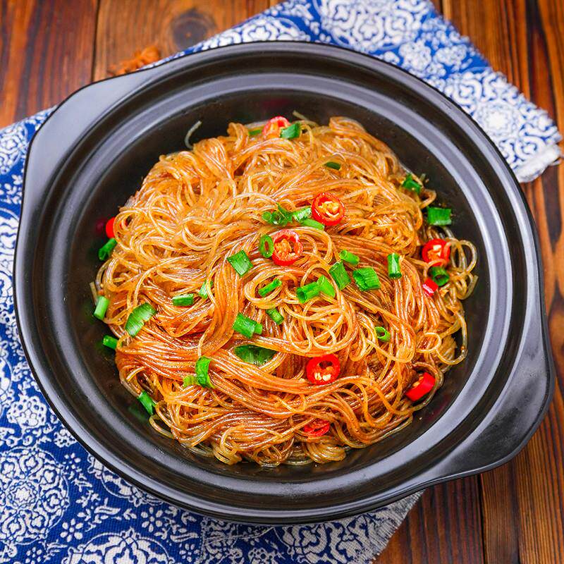 热卖蟹黄干捞粉400g干捞龙口粉丝蚂蚁上树招牌菜饭店酒店半成品私