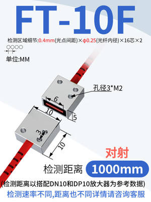 对射矩阵光纤传感器矩阵放大器红外探测超薄安光栅光幕传感器FT-1