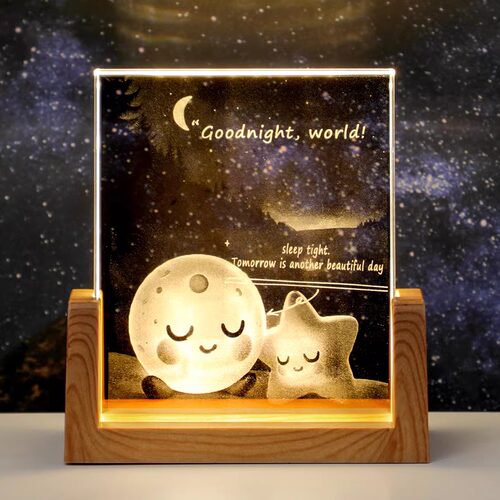 创意可定制水晶摆件发光装饰品