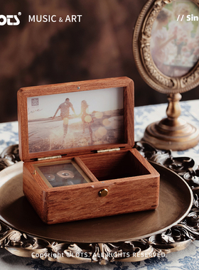 LOTS木质八音盒音乐盒首饰盒胡桃木高级定制生日礼物结婚女生闺蜜