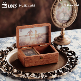 LOTS木质八音盒音乐盒首饰盒胡桃木高级定制生日礼物结婚女生闺蜜