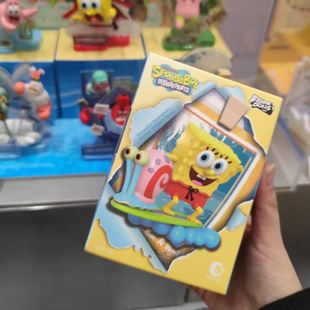 正版海绵宝宝旅途片刻亚克力场景盲盒立体桌面摆件派大星潮流礼物