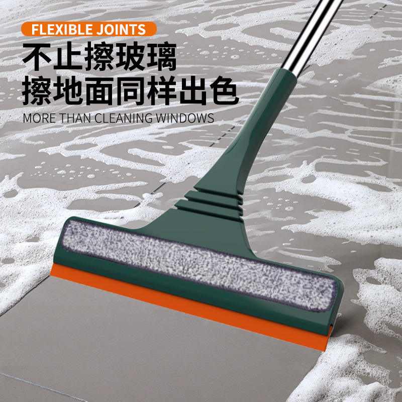 家用擦玻璃神器大号加长伸缩杆高楼双面窗户清洁硅胶刮水专用工具