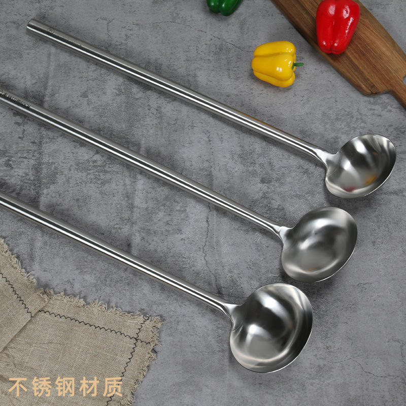 超长炒勺不锈钢酒店厨师炒勺商用炒菜长柄勺子长把锅铲食堂用汤勺