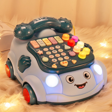 Educational Early Learning Multifunctional Baby Simulation Landline Phone Toy for Boys and Girls Aged 1-2 Years Old