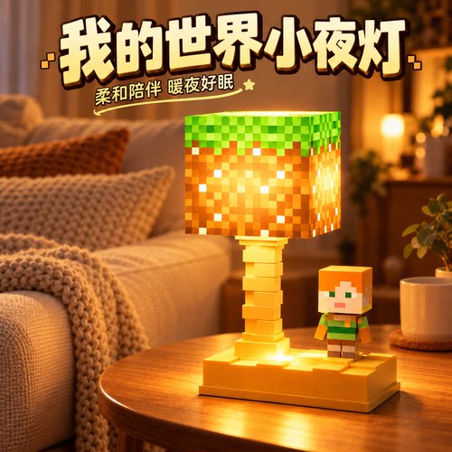 【官方正版】我的世界夜灯