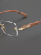 眼镜框男女时尚 百搭新款 超轻无框防蓝光眼镜架配近视平光 个性 时尚