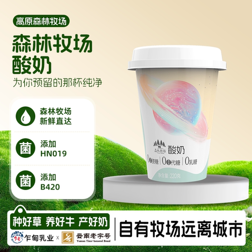 乍甸云南森林牧场控糖酸奶低温