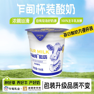 营养老酸奶送货上门 官方正品 乍甸酸奶云南原味纯酸奶136g 12杯装