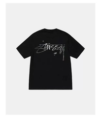 【海外正品】Stussy SS23水银字母LOGO印花短袖T恤男女同款圆领