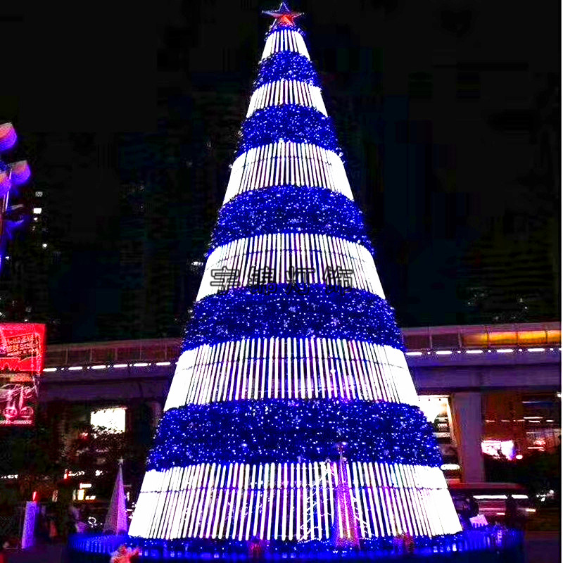 大型圣诞树1-8米高LED灯光树商场酒店户外装饰橱窗场景布置