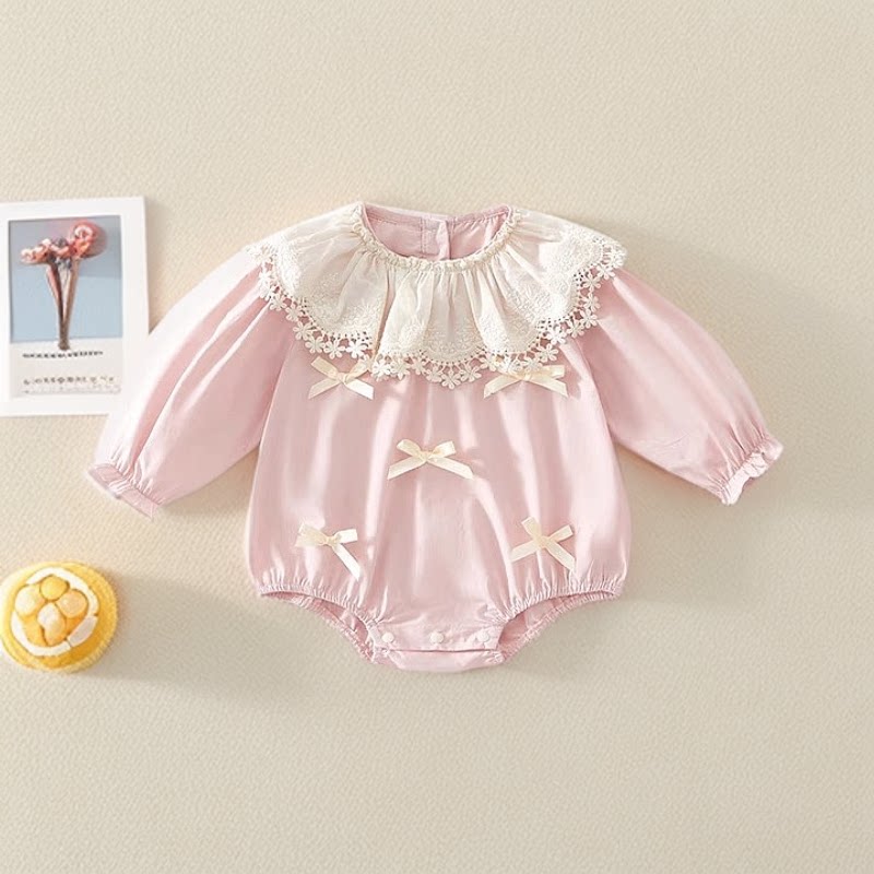 婴儿衣服春装新款女宝宝包屁衣婴幼儿连体衣周岁礼服公主哈衣春秋