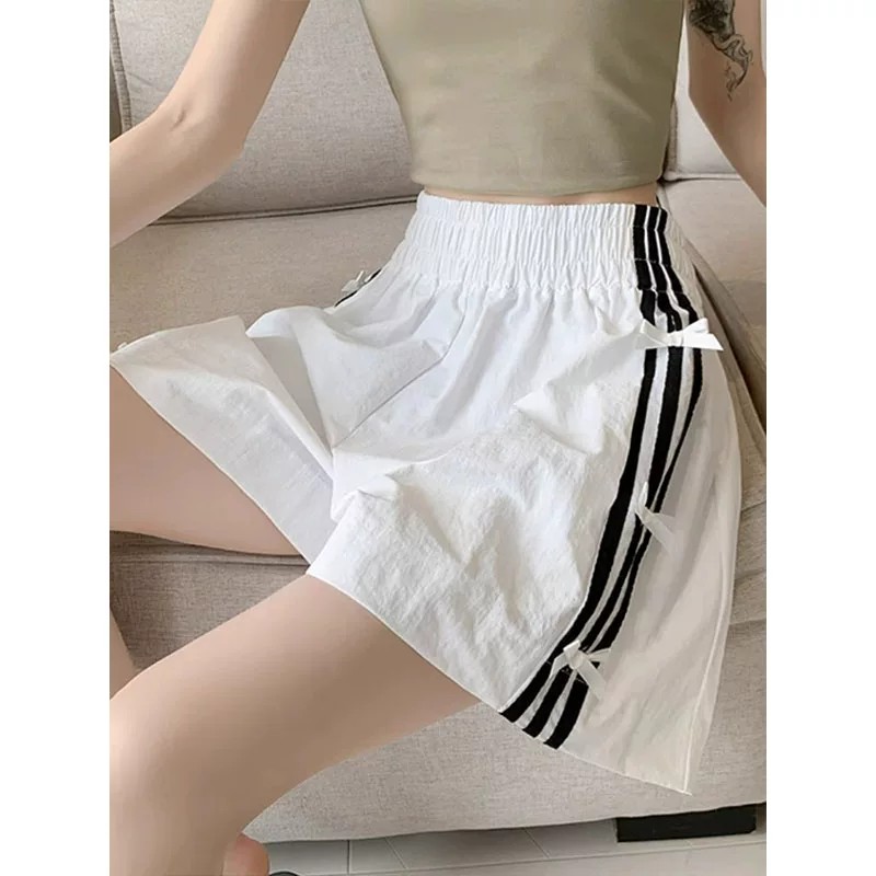 300斤大码速干蝴蝶结短裤女