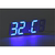 8-Character Clock with White Background and Blue Light