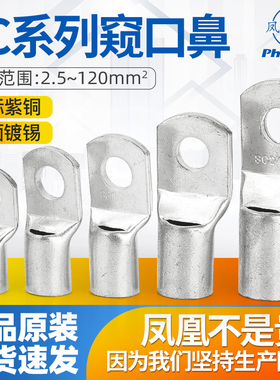 凤凰窥口式SC2.5/4/6/10/16/25/35/50/70/95/120铜鼻子接线鼻线耳