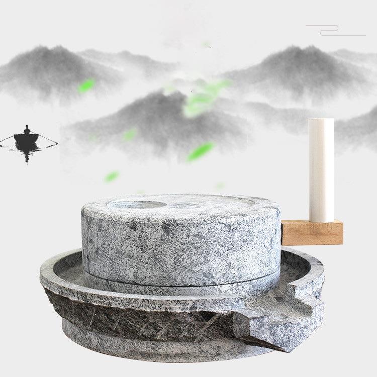 人力手动石磨粮食磨盘五谷杂粮磨浆磨粉器手摇石磨手动磨盘