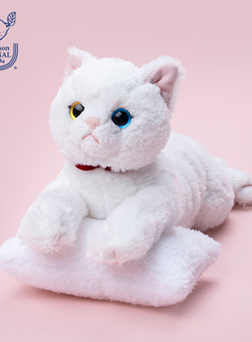 sunlemon仿真白色猫咪毛绒玩偶儿童玩具小娃娃女生生日情人节礼物