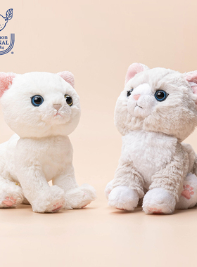 日本sunlemon仿真小猫咪柔软毛绒玩具猫公仔安抚娃娃儿童生日礼物