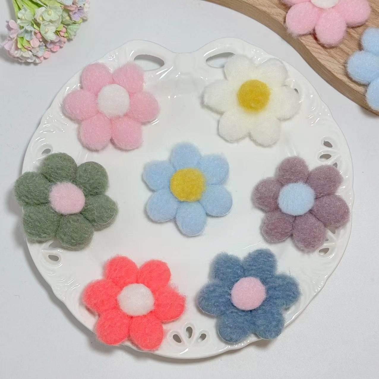 应援扇diy材料小清新毛绒六瓣花朵5.5厘米服饰配件儿童鞋帽包包辅,饰品/流行首饰/时尚饰品新,其他DIY饰品配件,淘宝优惠券,粉丝福利购,淘宝优惠卷