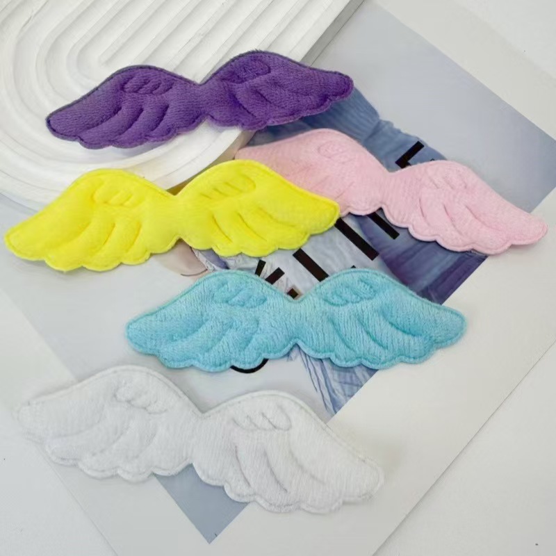 应援扇diy材料天使翅膀10cm双面毛绒痛包美工刀卡套辅料批发饰品