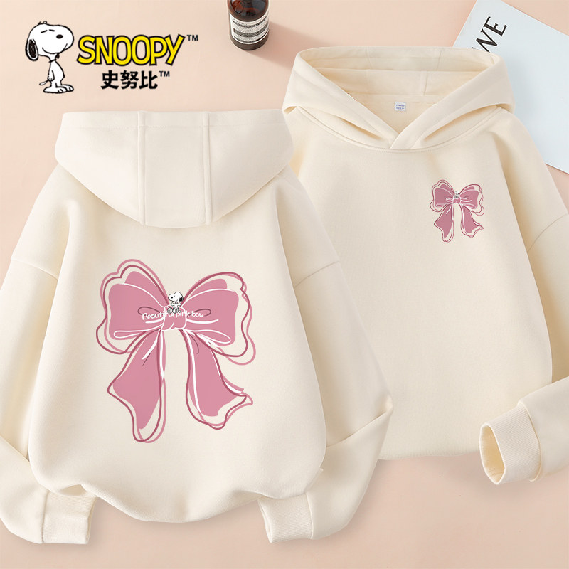 史努比女童卫衣女大童洋气童装女孩连帽打底衫春秋款儿童秋装上衣