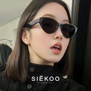 2024新款 高级感ins防紫外线太阳镜近视带度数Low 复古猫眼墨镜女款