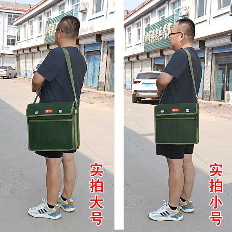 带拉链工具包帆布加厚耐磨维修包多层木工兜子五金收纳袋水电工包图片