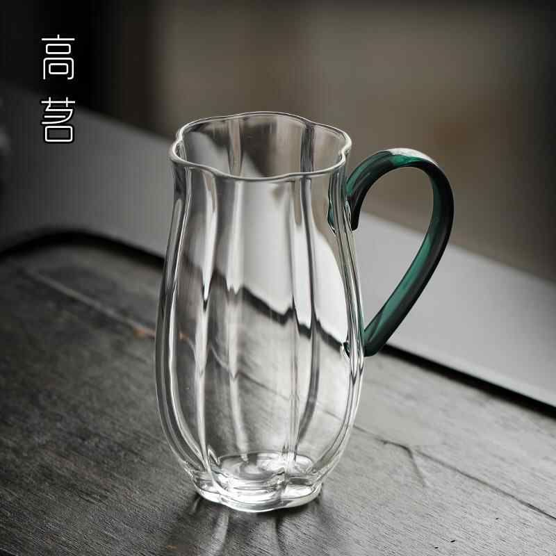 绿茶玻璃杯透明耐热泡茶杯2025新款家用女士花朵高颜值尤马马推荐图片