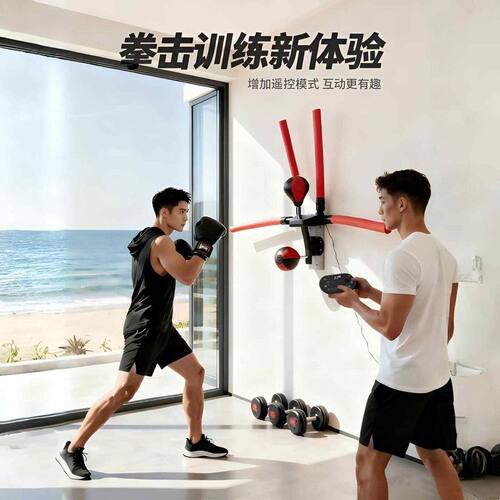 电动拳击反应靶智能拳击机博击反应训练球墙靶速度球散打训练器材