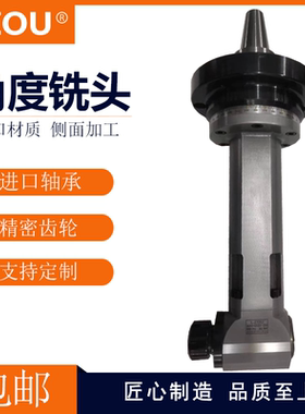 LZOU利洲90度侧铣头加长型角度头BT40BT50HSK63 100A龙门直角铣头