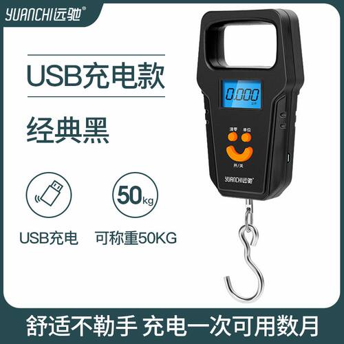 随身称精准充电USB称重手提电子称迷你便携式电子秤50kg快递称菜