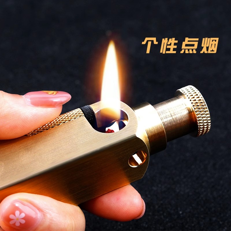 定制黄铜弗拉米多打火机复古周润发同款打火机纯铜煤油打火机老式